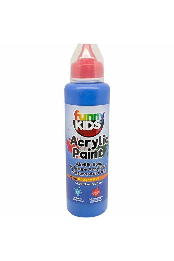 Funny Kids 500ml Akrilik Boya Mavi