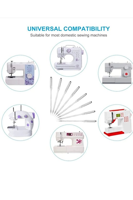 Dikiş Makine Iğnesi (12-14-16 Numara 30 Adet) Normal Iğne Ve 2mm-3mm-4mm Çift Iğne 3 Adet Gelecektir