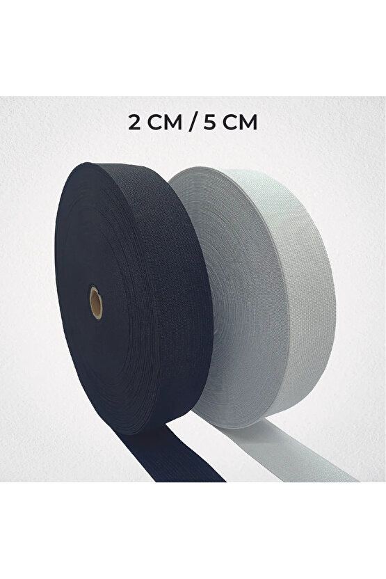 3,5 CM SÜPER ÖRME SİYAH RENK LASTİK 25 METRE