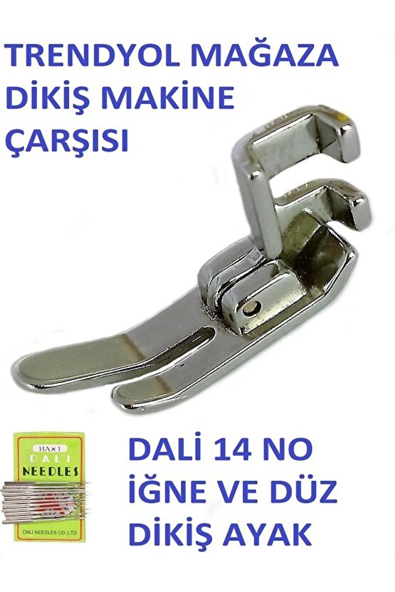 Aile Ev Tipi Dikiş Makinesi Düz Dikiş Baskı Ayağı VE 10 ADET 14 NUMARA İĞNESİ