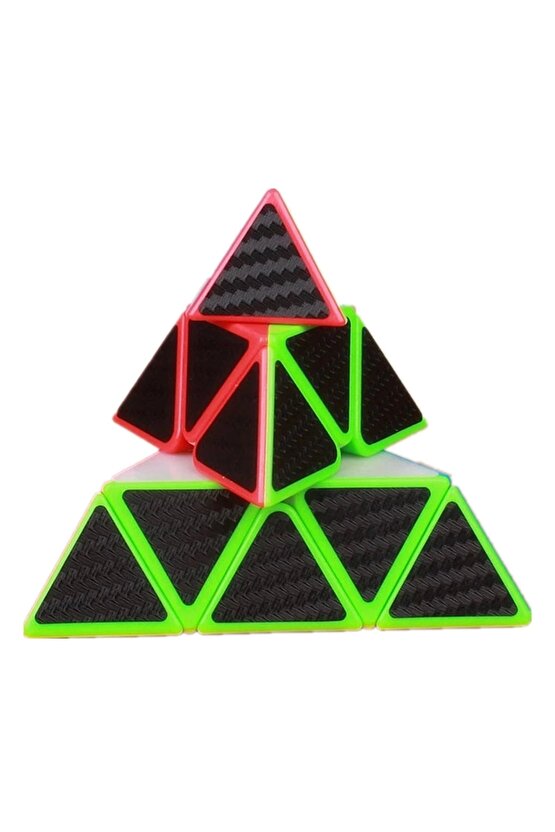 Orijinal MoYu Fiber Karbon Piramit Küp - Moyu Speed Cube - Moyu Fiber Karbon Piramit Zeka Küpü - Zek