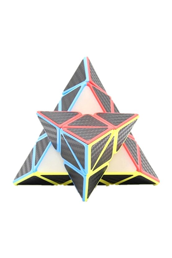 Orijinal MoYu Fiber Karbon Piramit Küp - Moyu Speed Cube - Moyu Fiber Karbon Piramit Zeka Küpü - Zek