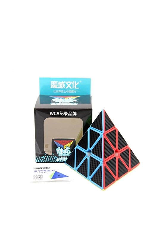 Orijinal MoYu Fiber Karbon Piramit Küp - Moyu Speed Cube - Moyu Fiber Karbon Piramit Zeka Küpü - Zek