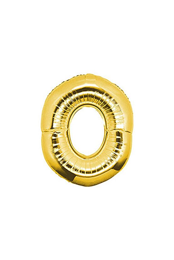 0 Rakam Gold Folyo Balon 100 Cm Dev Boy