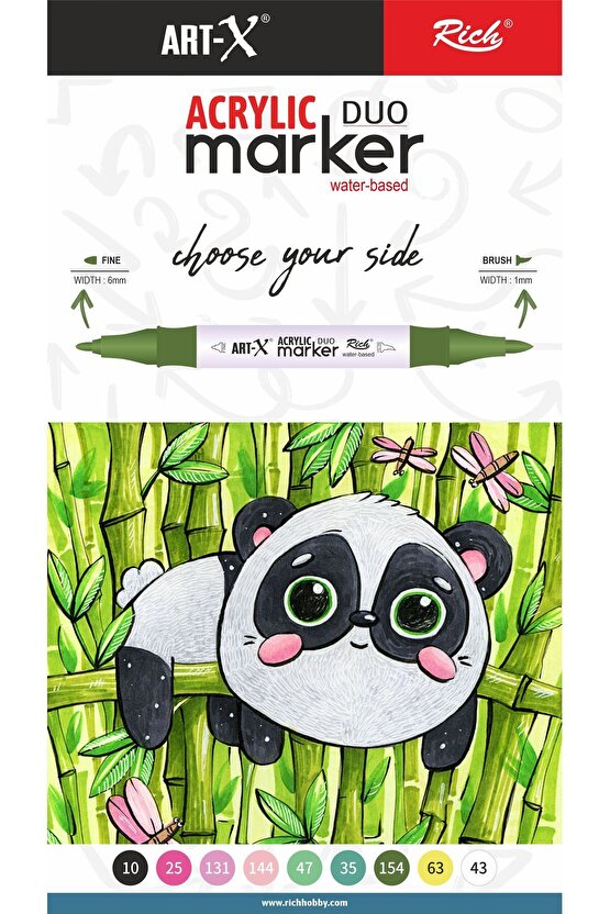 Art-x Akrilik Marker Çift Taraflı Kalem No:144