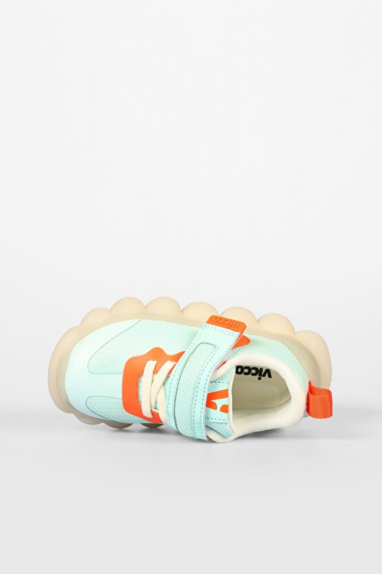 Unisex Çocuk Bread Işıklı Mint Yeşil-Turuncu Sneaker