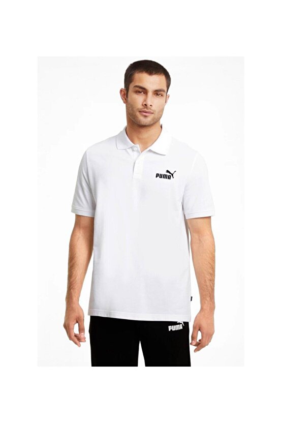 Essential Pique Polo Erkek Beyaz Günlük Stil Polo T-Shirt 58667402