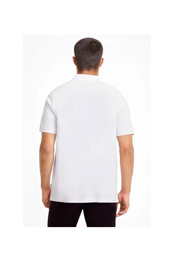 Essential Pique Polo Erkek Beyaz Günlük Stil Polo T-Shirt 58667402