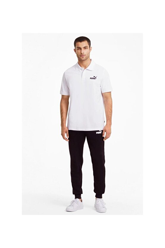 Essential Pique Polo Erkek Beyaz Günlük Stil Polo T-Shirt 58667402