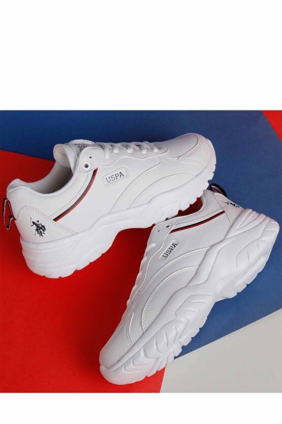 Us Polo Assn Kadın Yüksek Taban Sneakers Tracey Kadın Günlük Spor Ayakkabı Beyaz