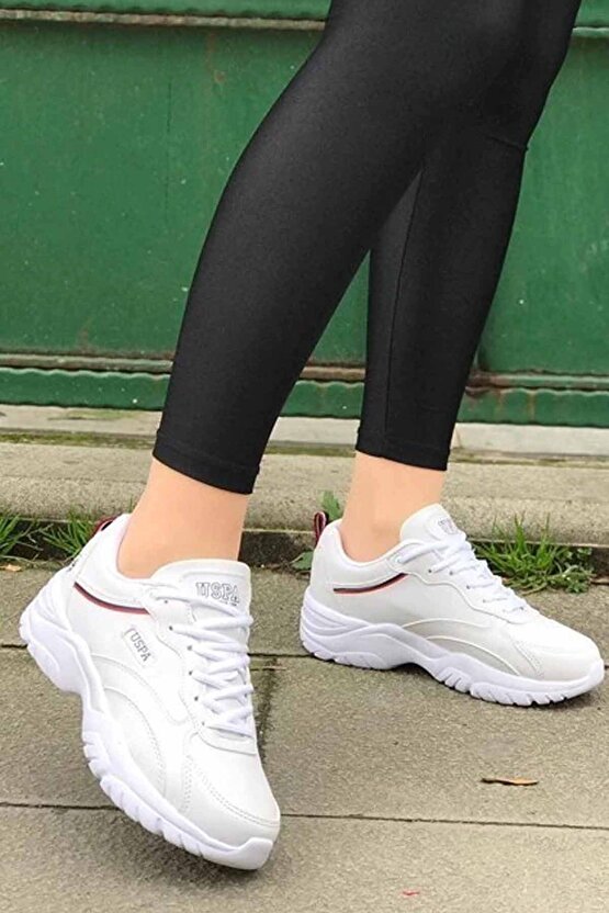 Us Polo Assn Kadın Yüksek Taban Sneakers Tracey Kadın Günlük Spor Ayakkabı Beyaz