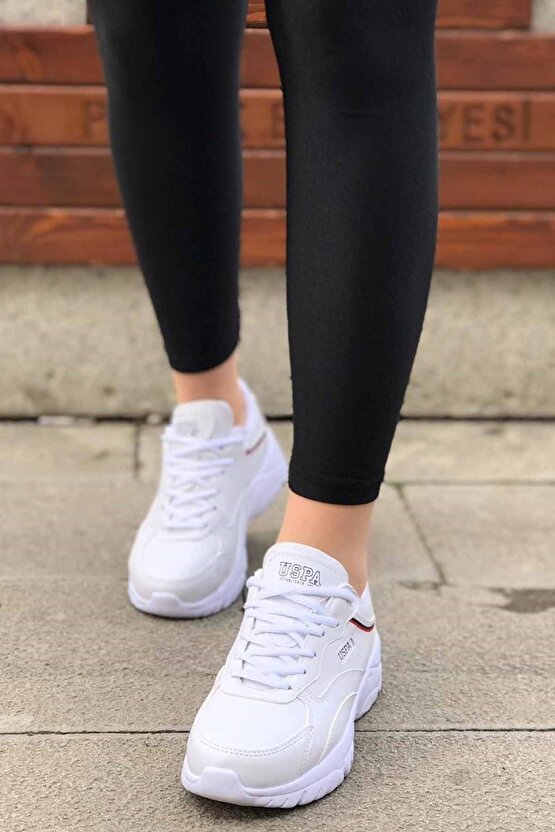 Us Polo Assn Kadın Yüksek Taban Sneakers Tracey Kadın Günlük Spor Ayakkabı Beyaz