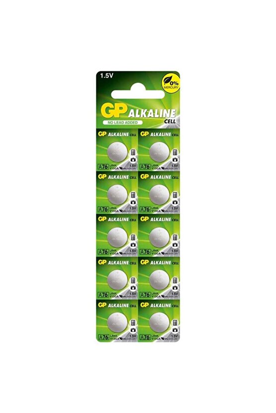 A76 LR44 Alkalin AG-13 PİL (A76F-2C10) 10lu Paket