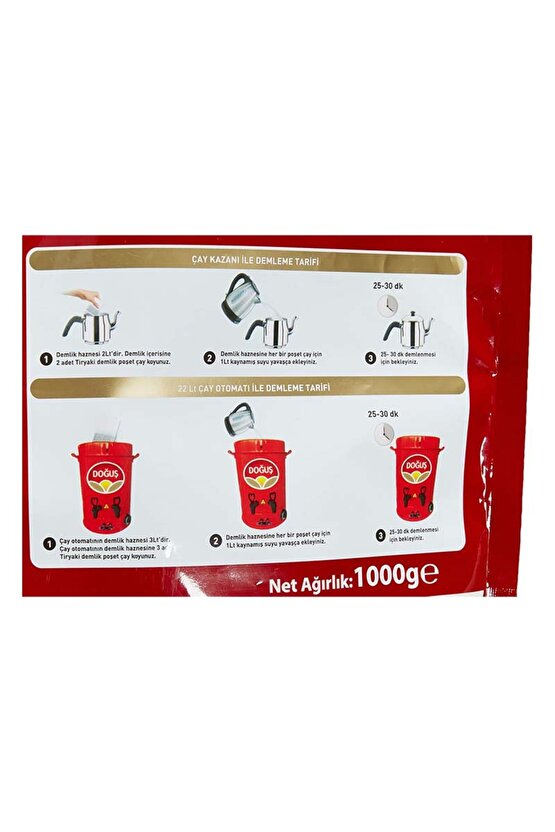 Karadeniz Tiryaki Demlik Poşet Çay 25X40 Gr