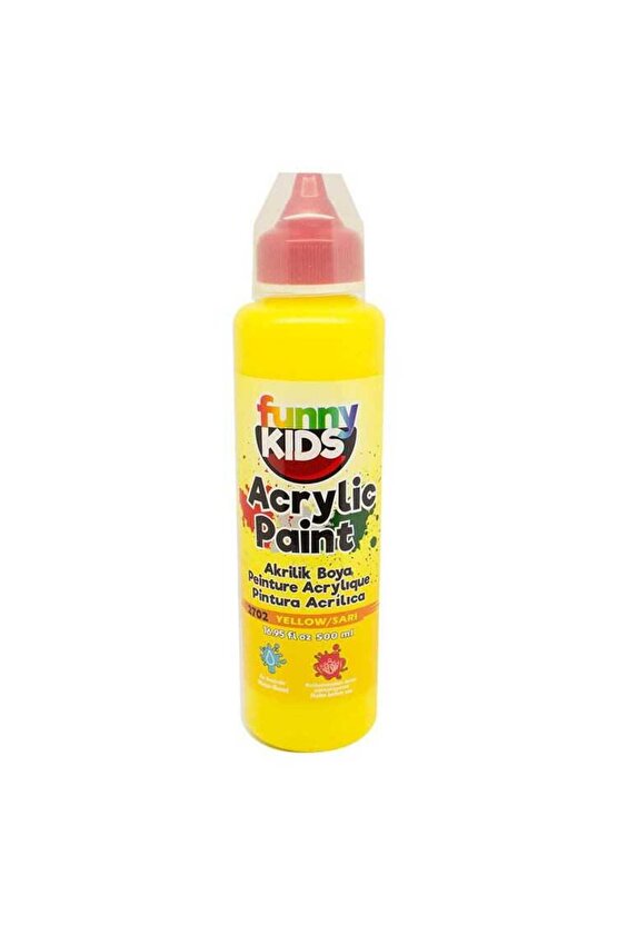 Funny Kids 500ml Akrilik Boya Sarı