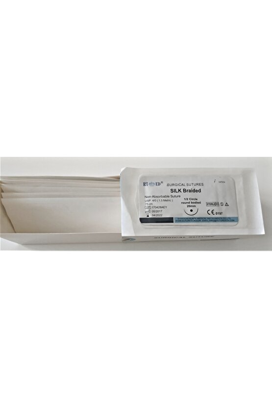 İpek Cerrahi İplik-sütur Silk 12 Li No:40 Yuvarlak