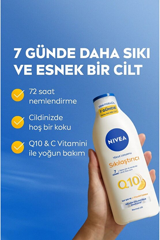 Q10 7 Günde Sıkılaştırıcı Vücut Losyonu 250ml,C Vitamini, Nemlendirici, Esnek Ve Elastik Cilt X4Adet
