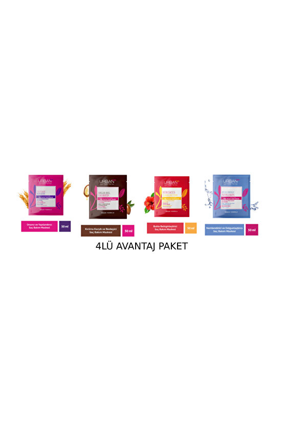 4lü Saç Maskesi Seti 4x50 ml