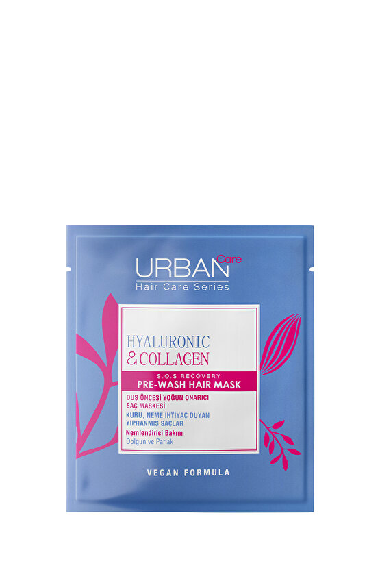 Hyaluronik Asit & Kolajen Kuru ve Cansız Saçlara Özel Duş Öncesi Saç Bakım Maskesi 2x50ml-vegan