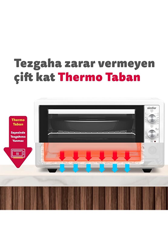 4502 Turbo Beyaz Midi Fırın 45 Litre Yoğurt Fonksiyonlu