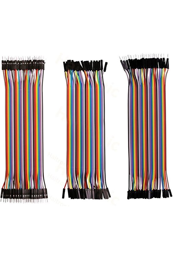 20 cm 120’li Dişi-dişi, Erkek-Erkek, Erkek-Dişi Jumper Kablo Seti