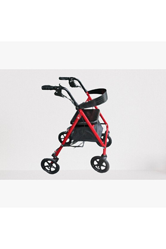 Bez çantalı Arkalıklı Tekerlekli Yürüteç Walker Ekonomik Rollator Hasta Yaşlı Yürüteci