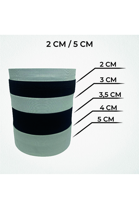 4 Cm 25 Metre Siyah Süper Dokuma Bel Paça Lastiği Geniş Lastik Lateks Ürün