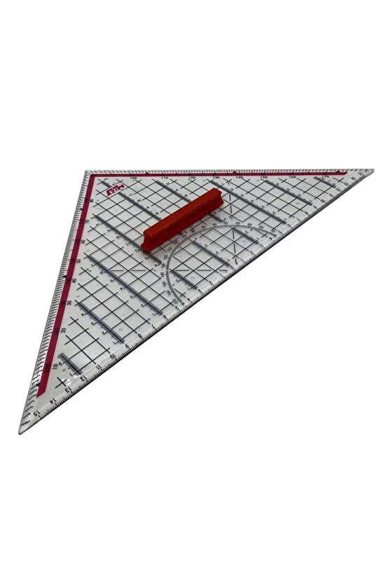 Geoderik Üçgen Cetvel Gemici Cetveli Tekstil Cetveli Modelist Cetveli 32 Cm