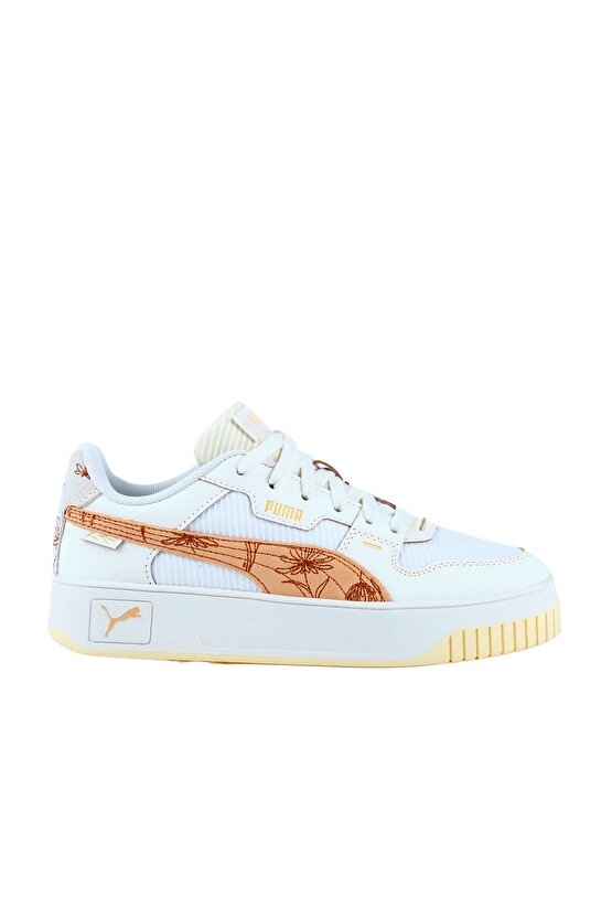 Carina Street Lux Crafted Flowers Sneakers BEYAZ