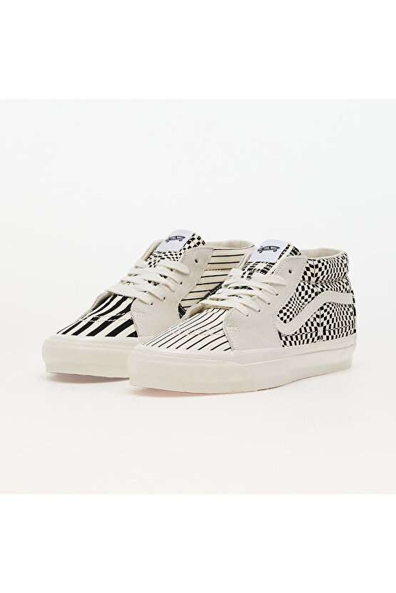 Unisex Sk8-Mid Reissue 83 Lx Pattern Clash Marshmallow Beyaz Sneaker