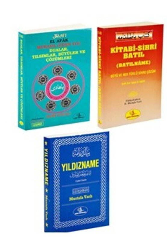 Özel Sırlı Gizli 3 Lü Dua Ve Havas Kitapları Sihribatıl-el Afak-yıldızname