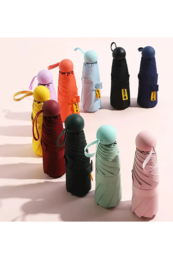 Özel Kılıflı Pembe Şemsiye (KAPSÜL ŞEMSİYE)