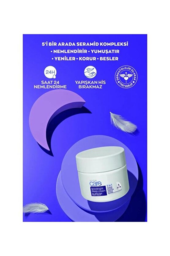 Care Yoğun Nemlendirme Sağlayan 5’i 1 Arada Gece Kremi 100 ml