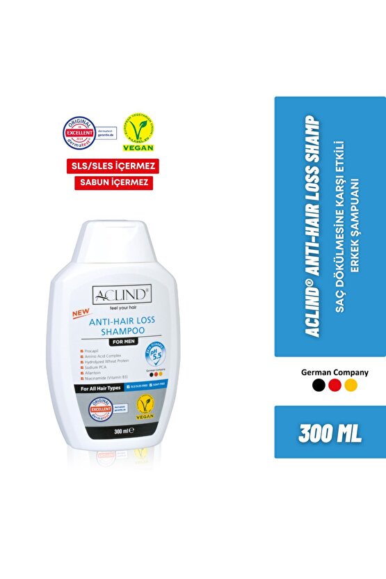 ® Antı-haır Loss Shampoo | For Men 300 ml | Erkekler Için Saç Dökülmesine Karşı Etkili Şampuan