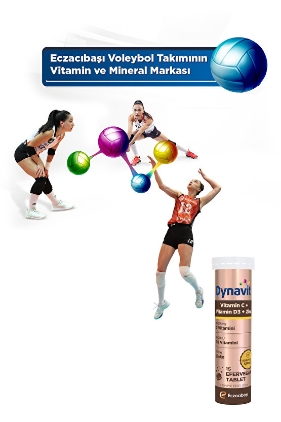 Vitamin C Vitamin D3 Çinko 15 Efervesan Tablet