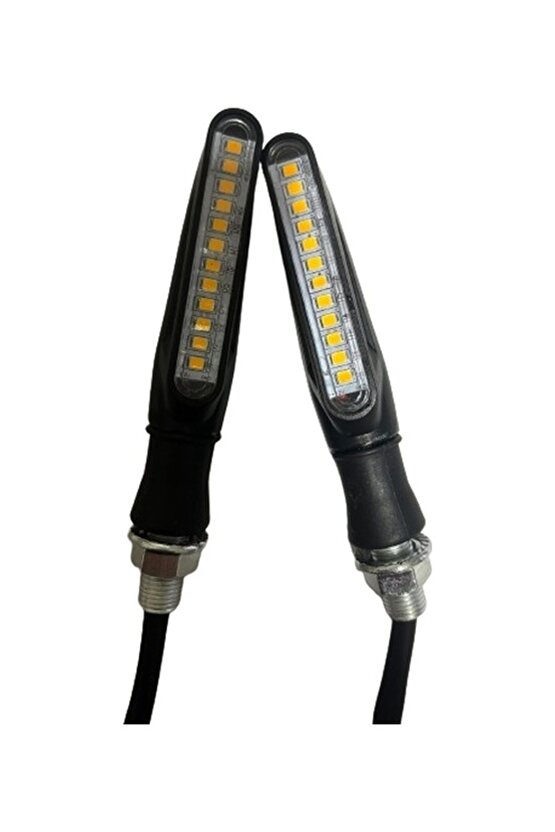 Carub Motosiklet Üniversal Sinyal Lambası12V Kayar Sarı 2Li