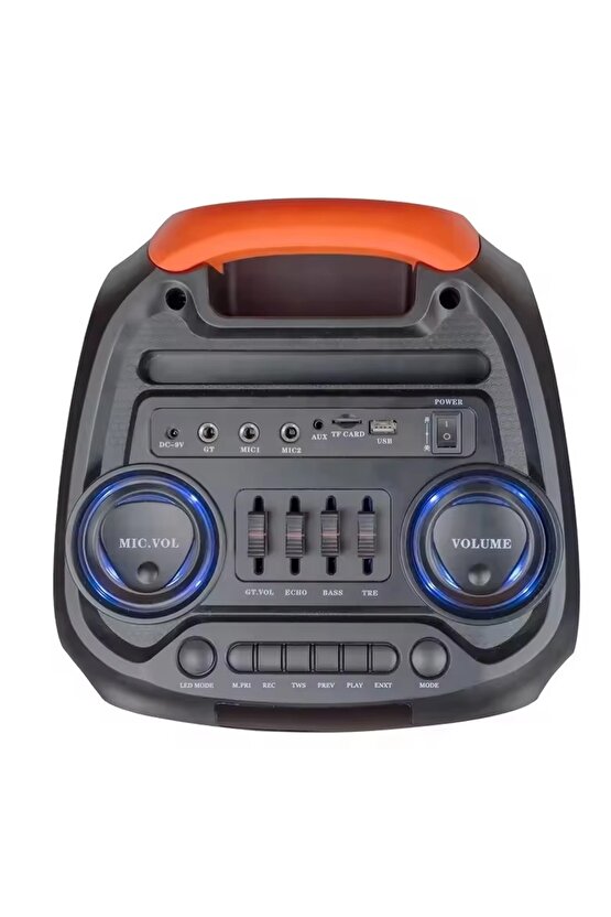 KABLOSUZ MİKROFONLU BLUETOOTH SPEAKER TAŞINABİLİR TEKERLEKLİ BÜYÜK BOY KABLOSUZ ŞARJLI HOPARLÖR