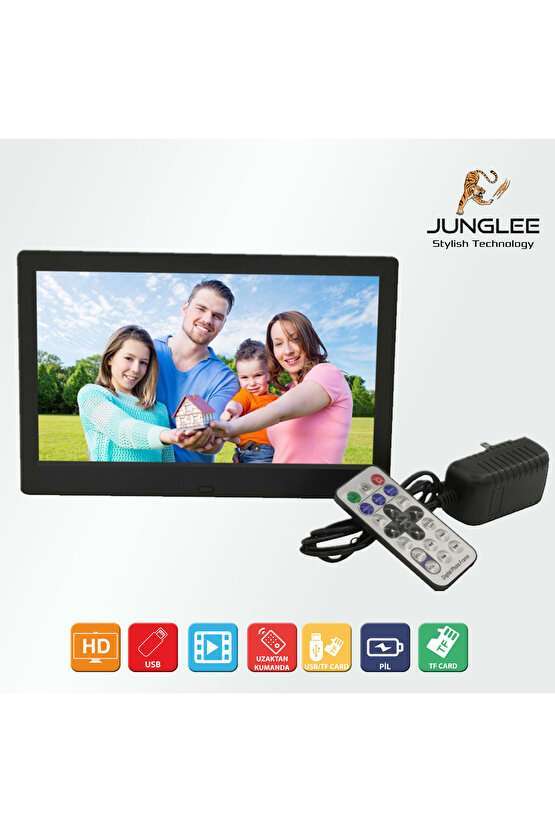 10 Inç Dijital Fotograf Çerçevesi Led Hd Ekran Usbsd Mp3mp4 Çalar Video Oynatma