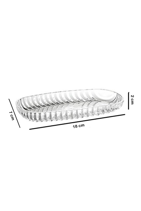 2li Oval Balık Sırtı Çerez Meyve ve Meze Sunum Tabağı Kahvaltı Sunum Kayık Tabak Servis Tabağı17x7cm
