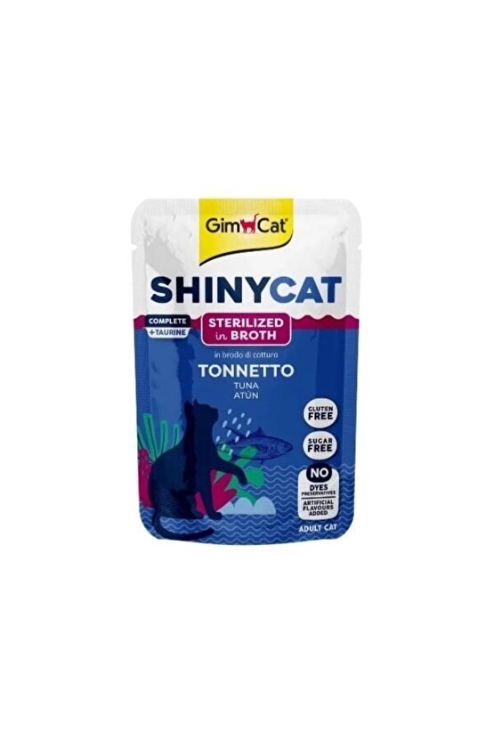 Shinycat Sos İçinde Ton Balıklı Pouch Kısırlaştırılmış Konserve Kedi Maması 70 Gr