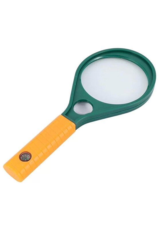 Optik Cam El Büyüteç 65mm 6x 4x Pusulalı Çocuklar Ve Yetişkinler Mg89075