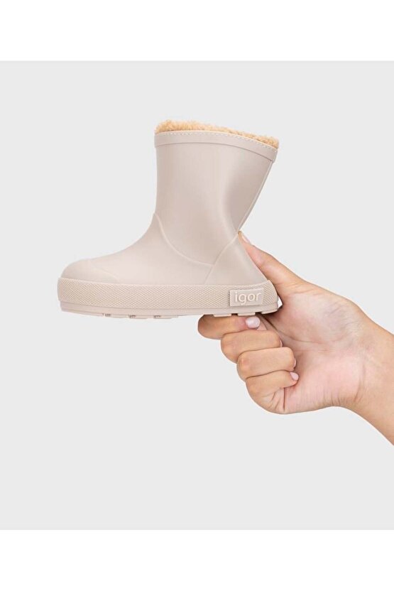 Yogi Borreguito İçi Kürklü Unisex Çocuk Yağmur Çizmesi BEJ