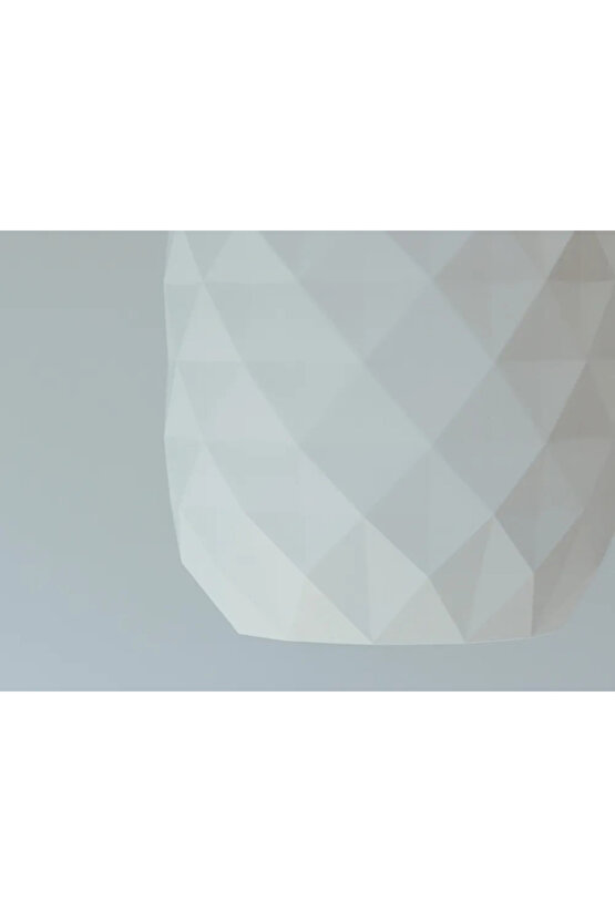 Diamora Tekli Geometrik Şekilli Plastik Avize - Salon, Mutfak, Hol İçin Uygundur