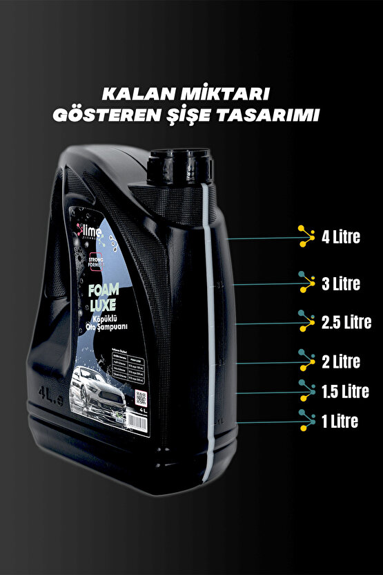 Konsantre Köpüklü Oto Şampuanı - 4 Lt