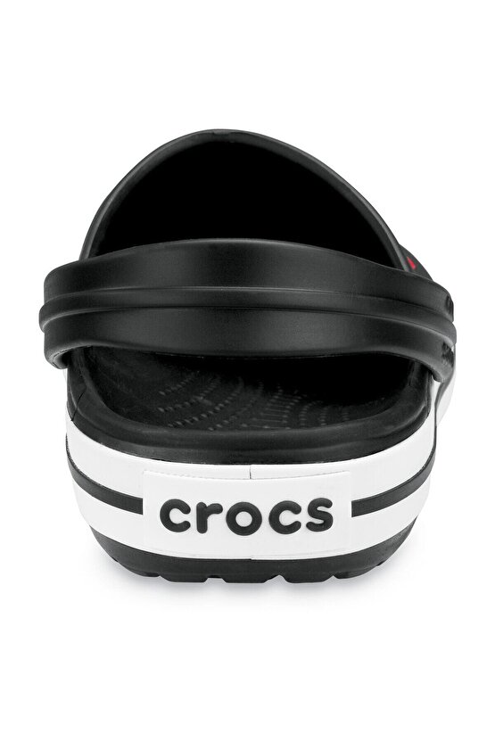 Unisex Crocband Siyah Kenarı Siyah Beyaz Çizgili Terlik 11016-001