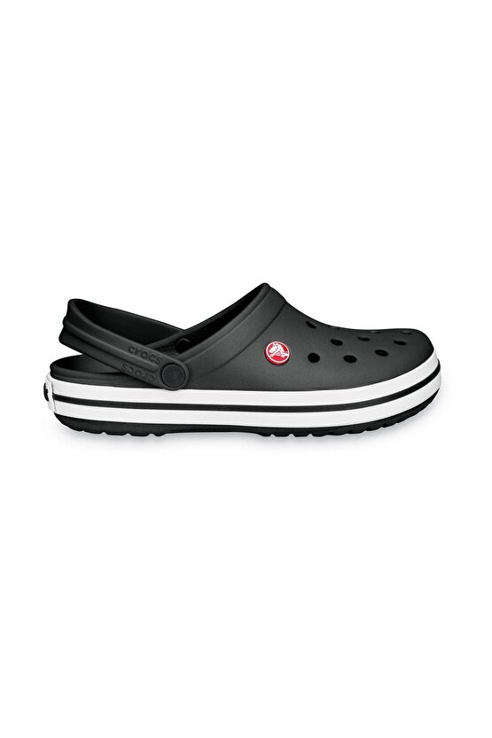 Unisex Crocband Siyah Kenarı Siyah Beyaz Çizgili Terlik 11016-001