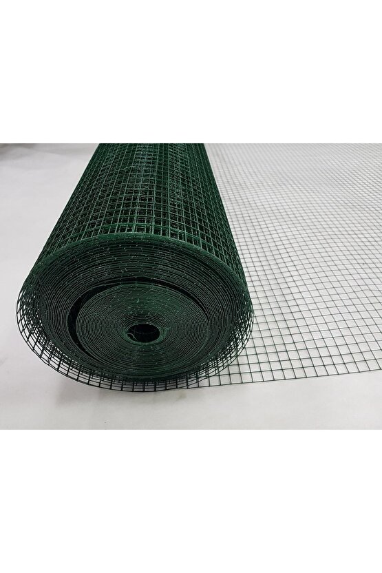 Pvc Kaplı Puntalı Tel 1,50x25 M Kümes Teli Kafes Teli Çit Teli Bahçe Teli Puntalı Tel Yeşil Tel