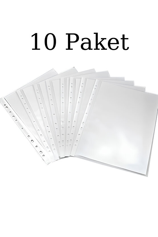 ECO Şeffaf Poşet Dosya - 10 Paket (1000 Adet) Dayanıklı ve Kullanışlı
