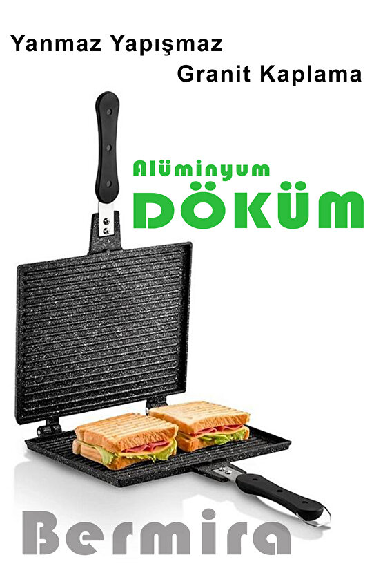 Ocak Üstü Döküm Mega Boy El Tost Makinesi