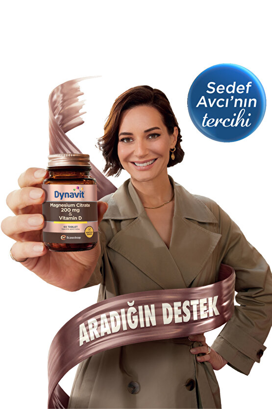 Magnesium Citrate 200 mg & Vitamin D 60 Tablet - Magnezyum Sitrat, D Vitamini